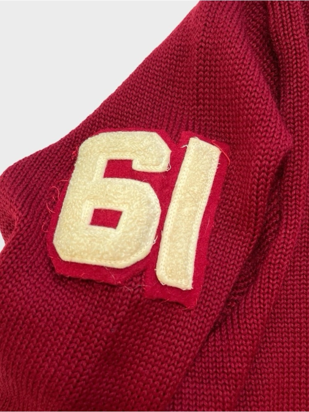 Vintage 60s Dave A Letterman Cardigan Sweater, College Varsity Wool Berkeley XL - Picture 5 of 10